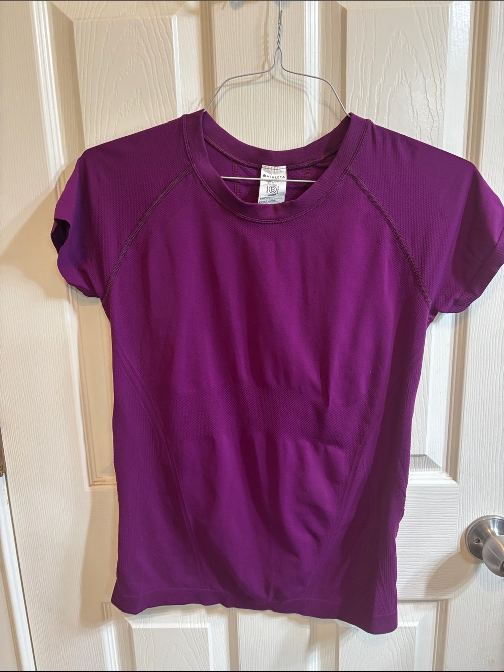 Athleta Purple Short Sleeve Active Tee-Like New